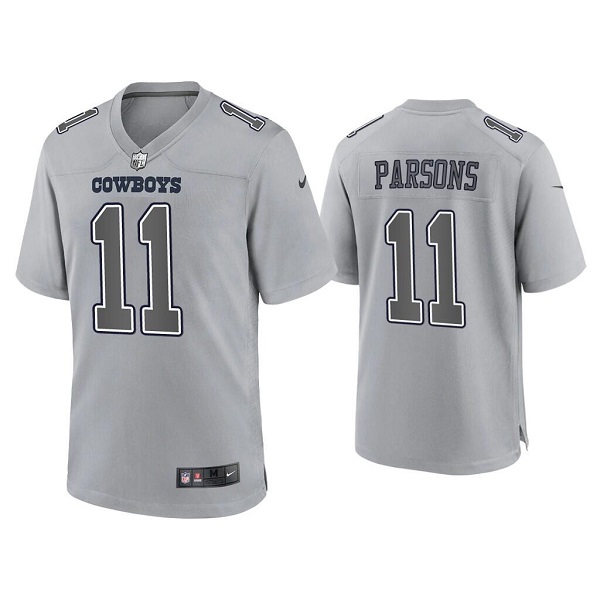 Men's Dallas Cowboys #11 Micah Parsons Gray Atmosphere Fashion Stitched Game Jersey